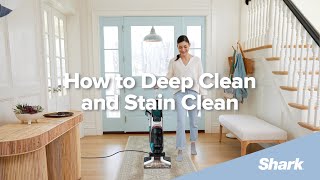 Carpet Cleaners  How to Deep Clean and Stain Clean Shark® CarpetXpert™ with Stainstriker™ [upl. by Ariik]