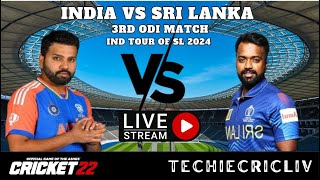 🔴LIVE INDIA VS SRI LANKA 3RD ODI Match  IND TOUR OF SL  indvssl indvssllive cricket india [upl. by Tita476]