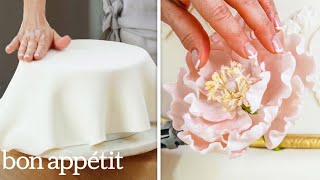 How a Sugar Artist Crafts a 5Tier Wedding Cake  Handcrafted  Bon Appétit [upl. by Airednaxela401]