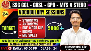 VOCABULARY SESSIONS CLASS  24 with Concepts  Himanshu Sir [upl. by Anibor448]