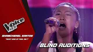 The Voice Kids Shamchienel Santos CRAZY vocals with What Kind of Fool Am I  Blind Auditions [upl. by West]