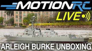 Unboxing the Arleigh Burke 1144 Scale RC Boat from Bancroft  Motion RC LIVE [upl. by Reddin]