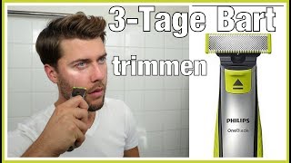 3 TAGE BART TRIMMEN mit dem Philips OneBlade Pro Rasierer [upl. by Adnarahs494]