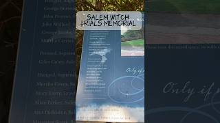 Salem Witch Trials Memorial Massachusetts fyp short shorts witch salem [upl. by Eidnew]