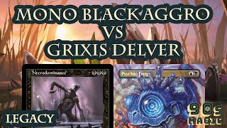 Mono Black Aggro vs Grixis Delver MTG Legacy [upl. by Saxon]