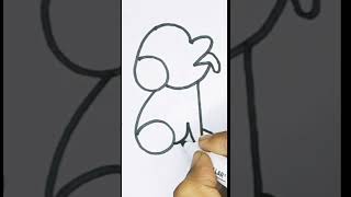 66 Dog 🐕creativest creativesarts drawing howtodraw virworldshorts [upl. by Gatias341]