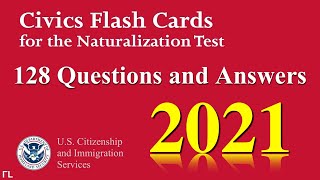 US Citizenship Naturalization Test 2020 2021 OFFICIAL 128 TEST QUESTIONS amp ANSWERS [upl. by Ody]