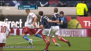 Skotsko vs Česko EURO 2012 kvalifikace  obsáhlý sestřih všech šancí [upl. by Territus]