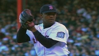 1999 ALCS Gm3 Pedro throws seven shutout fans 12 [upl. by Nnyled960]