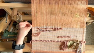 Tapestry Weaving  on a schacht loom using 4 shafts and 82 cotton [upl. by Valle]