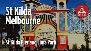 Walking travel at St Kilda on the Pier and the Luna Park  Traveling in Melbourne Nomad Cosmac [upl. by Baecher]