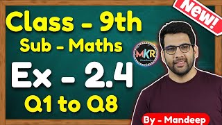 Class 9 Maths Ex 24 Q1 to Q8  Chapter 2 Polynomials  NCERT  MKR [upl. by Macur163]