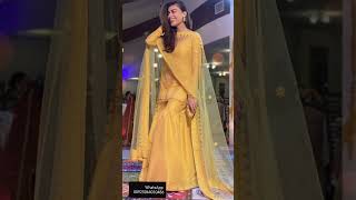 Beautiful haldi ceremony dress collection for girls 😘newoutfit fashion tranding dress 😍😍 [upl. by Elgar715]