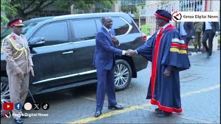 Watch how President Ruto Arrived at Tangaza University for Graduation Ceremony [upl. by Dosh921]