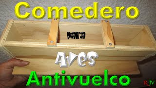 COMEDERO para AVES Casero antivuelcoel ratillo de juan valentín [upl. by Haonam]