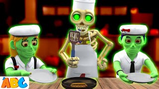 Five Zombies Were Cooking At a Party🧟  New SPOOKY Zombie Song for Kids  All Babies Channel [upl. by Esyli]