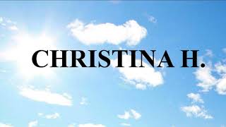 Christina H  January 3 2023 [upl. by Theran]