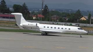 Gulfstream G650ER landing at Graz II MYGLF [upl. by Wyatan884]