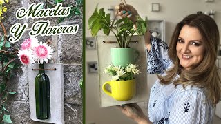 🌼 Cómo hacer una Maceta o Floreros de Pared con Cemento 🌸 ChuladasCreativas [upl. by Yaluz886]