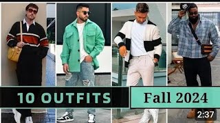 10 Fall outfitsforman2024 tredding Falloutfit formantrending fashionmensfashion Rissufashions [upl. by Sivatco292]