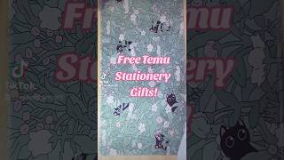 Free Temu Stationery Gifts I won in the Hat Trick GamePresentes que ganhei da Temu [upl. by Ennairol]