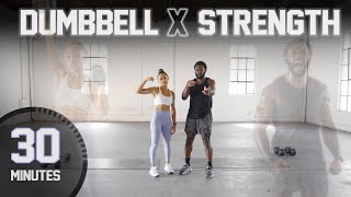 30 Minute Full Body Dumbbell Strength Workout NO REPEAT [upl. by Niki191]