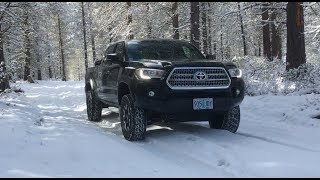 Toyota Tacoma Driving Through the Snowy Woods [upl. by Fabrianna]