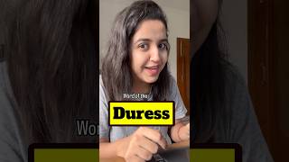 Meaning of Duress  EnglishVocab [upl. by Ricoriki401]