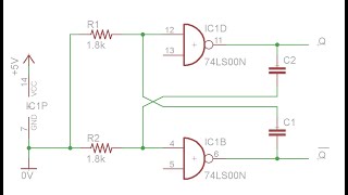 Démo astable avec un SN7400 [upl. by Ro]