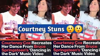 Courteney Cox Recreates Her Dance From Bruce Springsteens Dancing in the Dark Music Video [upl. by Gaudette624]