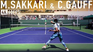 Maria Sakkari amp Coco Gauff  Court Level Practice 4k 60fps [upl. by Clower]