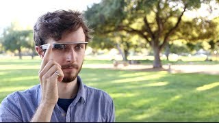 First Ever Typing On Google Glass [upl. by Llerrehs]