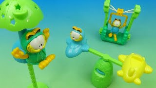 2015 GARFIELD SET OF 3 DICOS RESTAURANT COLLECTIBLES VIDEO REVIEW [upl. by Noteloc]