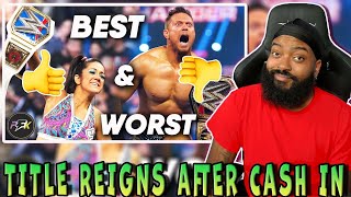 ROSS REACTS TO 5 BEST AND 5 WORST POST MONEY IN THE BANK TITLE REIGNS [upl. by Yenar]