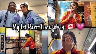 My First Parttime Job in 🇨🇦1 month baad VLOG🥲My Busy Routine VLOG 🇵🇰✈️🇨🇦 [upl. by Rengia173]