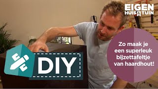 Zo maak je een superleuk bijzettafeltje van haardhout  DIY  Eigen Huis amp Tuin [upl. by Ainimre743]