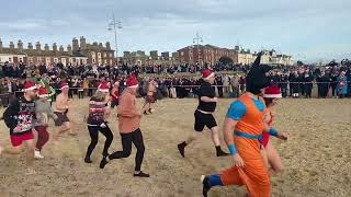 Lowestoft Christmas Day swim 2023 [upl. by Baxie]