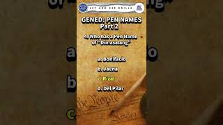 FAMOUS PEN NAMES in General Education GENED LETREVIEW futureteachers teacherdrills pennames [upl. by Pytlik956]