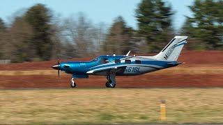 Piper M600 Turbine Landing Princeton Airport [upl. by Hsiekal]