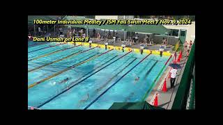 Danis 100m Individual Medley  ISM Fall Swim Meet [upl. by Ulrica219]