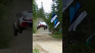 Elfyn Evans Huge Jump RallyEstonia WRC Rally1 Rally Rallycar Toyota Rallying ViralShorts [upl. by Alyekahs764]