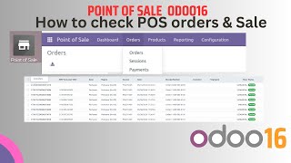 How to check POS order odoo16 odooERP [upl. by Baun]