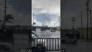 Tornado rips roofs off buildings destroys cars in Montebello California Shorts [upl. by Reyotal]