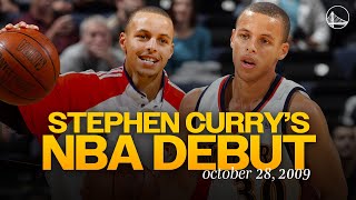 Warriors Access  Stephen Currys FIRST NBA Game [upl. by Eenimod]