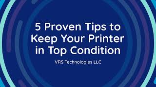 5 Proven Tips to Keep Your Printer in Top Condition [upl. by Mair157]