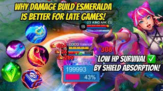 WHY DAMAGED BUILD ESMERALDA IS BETTER FOR LATE GAMES  Esmeralda Best Build  Valesmeralda  MLBB [upl. by Warrin969]