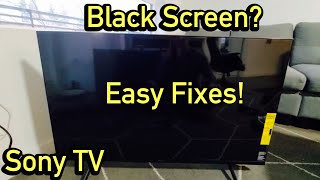 Sony TV Black Screen Wont Turn On FIXED [upl. by Augusto940]