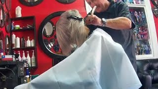 Sexy girl short haircut and shave✂️💈 [upl. by Bonucci341]