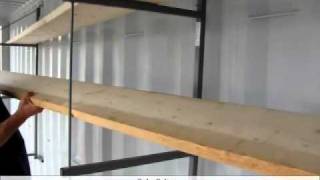 How To Install Shelves In A Shipping Container [upl. by Akierdna]