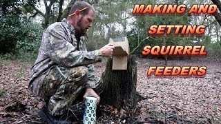 Making and setting a squirrel feeder Homemade squirrel feeder so easy to do [upl. by Agathy]